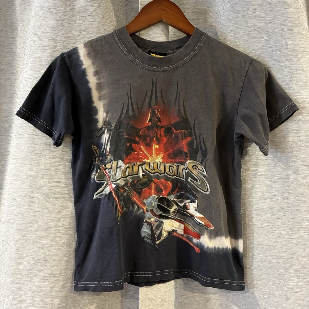 Vintage Y2K Star Wars Tie Dye T-Shirt Youth Size Medium